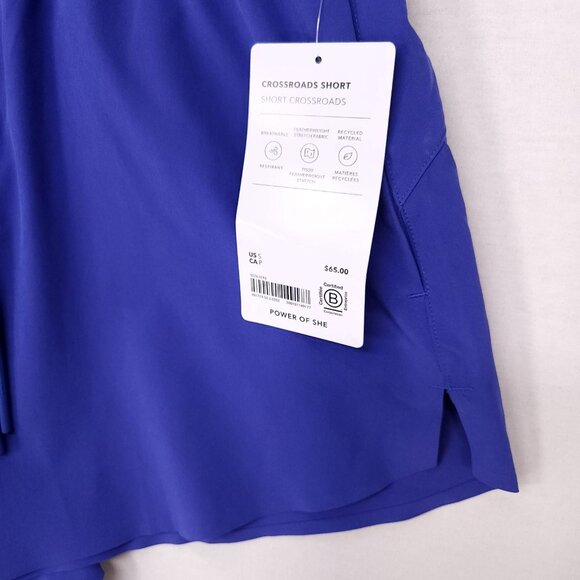 Athleta Crossroads Shorts Women Size Small Purple Drawstring Pockets Athleisure - Picture 9 of 12